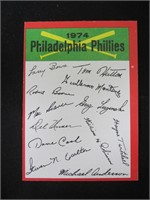 1974 TOPPS PHILADELPHIA PHILLIES TEAM CL 2