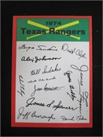 1974 TOPPS TEXAS RANGERS TEAM CL 1 STAR