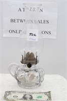 ORIGINAL ANTIQUE CLEAR GLASS FINGER OIL LAMP