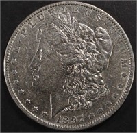 1897-O MORGAN DOLLAR AU