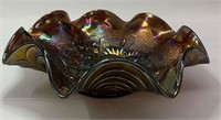 Carnival Glass Pansy Bowl