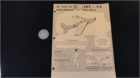 1956 Illini Line Jet No. 93 Toy Airplane Ad Flyer