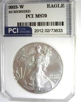 2023-W Silver Eagle PCI MS70 Burnished