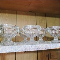Vintage Glass Ice Cream Footed Cups