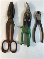Tin Snips and Side Cutters  Lot