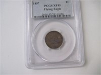 1857 Flying Eagle Cent PCGS XF45