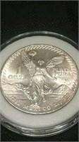 1982 One Ounce Fine Silver Mexican Libertad Coin