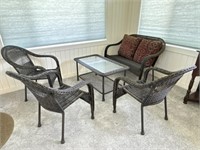 5 pc. Garden Treasures Severson Woven Patio Set