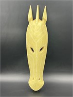 African Zebra wooden mask carved