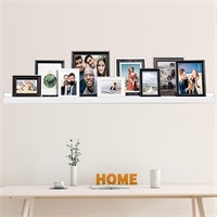 Floating Picture Ledge Shelf - 72 inch White Photo