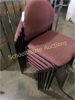 6 stackable chairs cushion seat and back