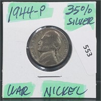 1944-P 35% Silver War Nickel