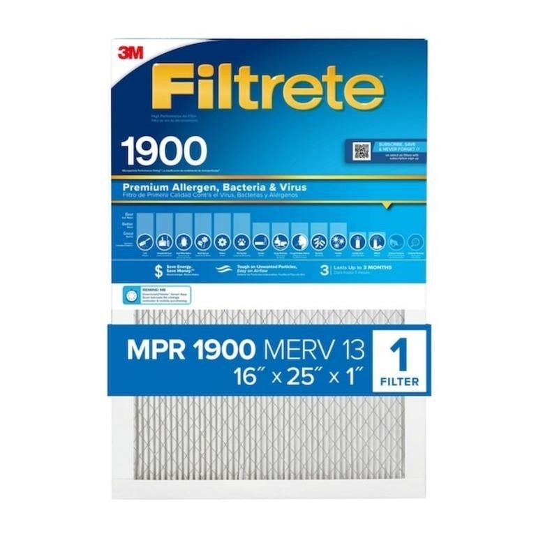 Filtrete 16-in W X 25-in L X 1-in Merv 13 1900 Mpr