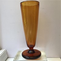 KEITH MURRAY AMBER VASE BRIERLEY HILL c1932 -1939