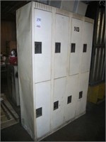 8 section metal locker unit