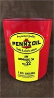 Pennzoil hydraulic 5 gal can