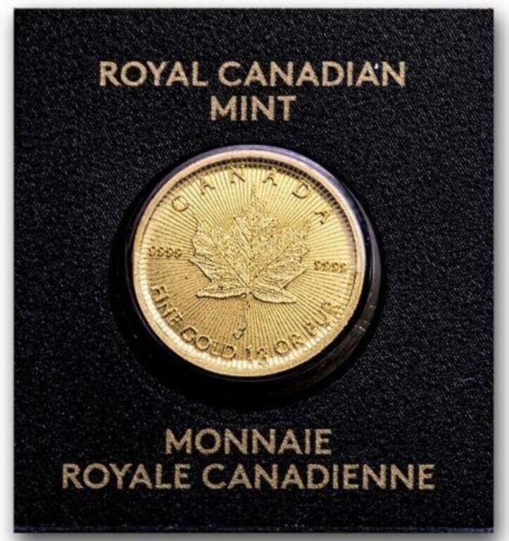 Royal Canadian Mint .9999 Fine Pure Gold Maple Lea