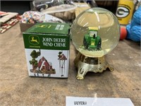 JOHN DEERE WIND CHIME AND SNOW GLOBE