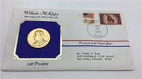 William McKinley Presidential Medals Cover