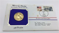 Warren G. Harding Presidential Medals Cover