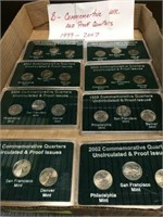 8 COMM UNCIRC AND PROOF SET QUARTERS