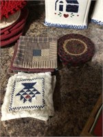 Country style coaster sets -- 1 corsstitch