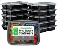 Ez Prepa 10-Pack Bento Meal Prep Containers