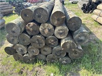 7ft x 7in wood posts