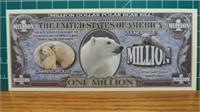 Million dollar polar bear banknote