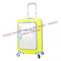 Yellow carry on suitcase
