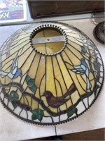 Vintage lamp shade with birds