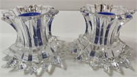 Pair of Crystal Candle Holders