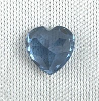 1.57Ct Heart Shaped Blue Topaz Gemstone