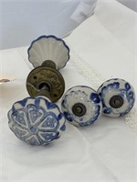 3 Porcelain Door Knobs