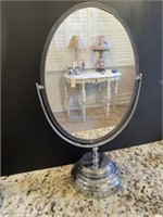 Silver Toned Vanity Mirror