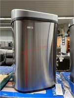 STAINLESS STEEL TRASH CAN  DENTED