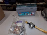 Tackle box, fishing pole and tackle