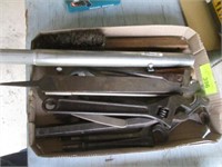 Box w/crescent wrench, chisels