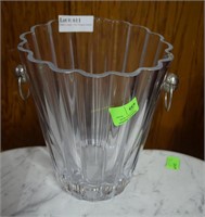 MCM glass & silver ice bucket