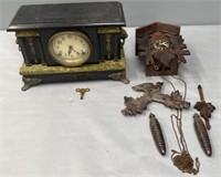 Sessions Shelf & Cuckoo Clock Lot Collection