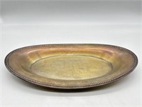 Vintage Silver Plated Oval Candy Bowl 12"