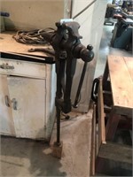 Antique Iron Bench Leg Vice