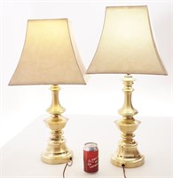 2 lampes en laiton, fonctionnelles