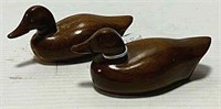 Two miniature duck decoys