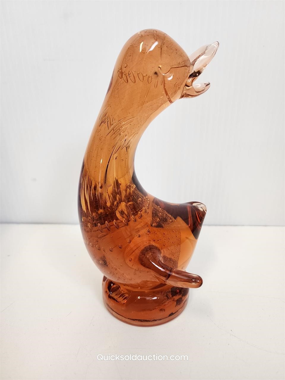 Alta Glass? Goose Art Glass Figurine 7"H