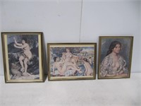 3 FRAMED PRINTS