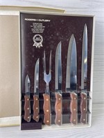 ROGERS CUTLERY STAINLESS STEEL CARVING SET NOS