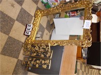 Gold Mirror and 2 Plaques