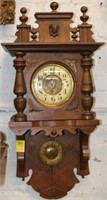 Antique Walnut German Kienzle Wall Clock with