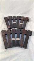 (12) Homemade AR-15 9mm magazines 9mm Luger